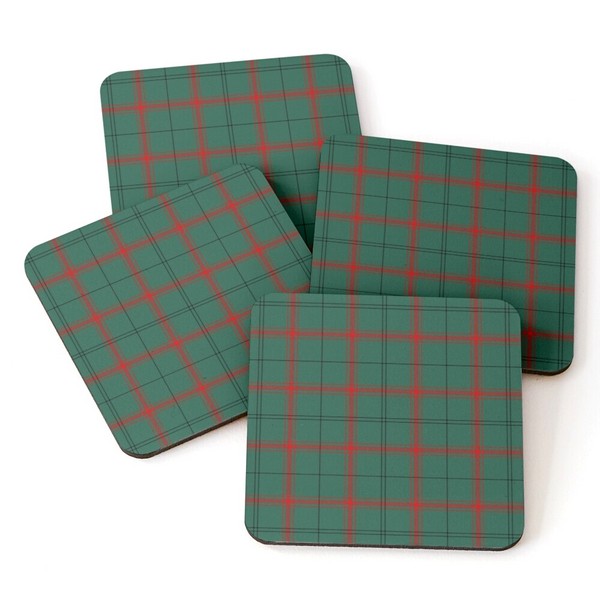 Loch Laggan District tartan beverage coasters