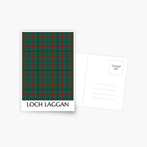 Loch Laggan District tartan postcard