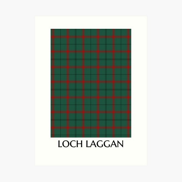 Loch Laggan District tartan art print