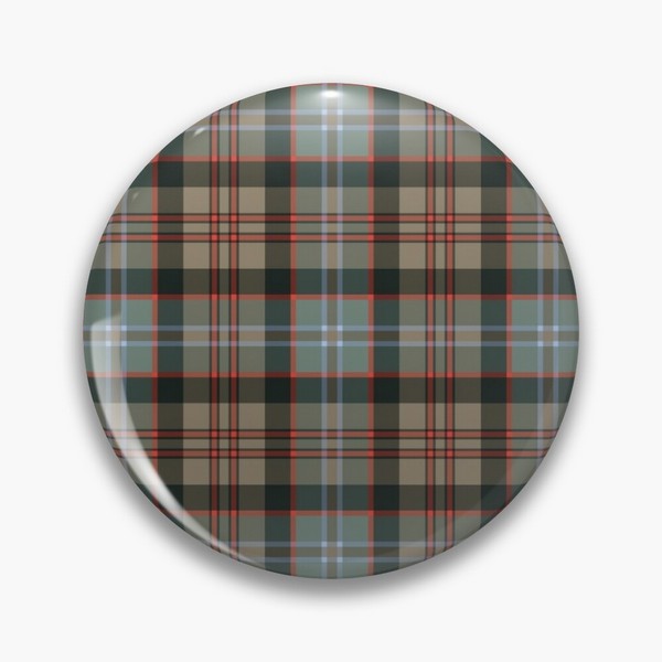 Lochaber District tartan pinback button