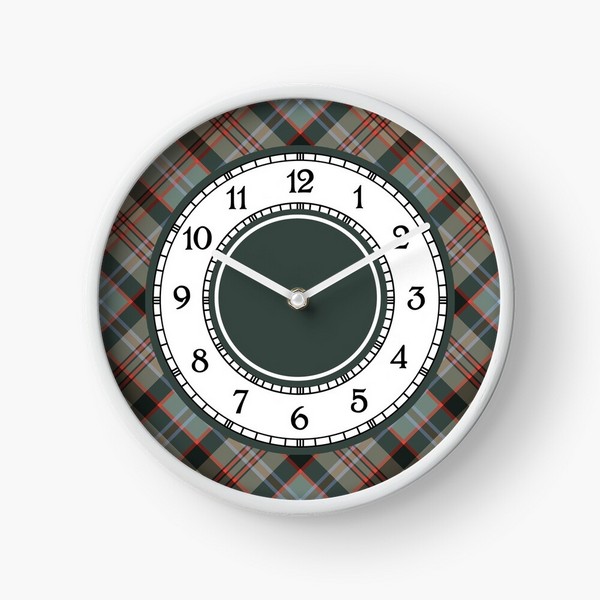 Lochaber District tartan wall clock