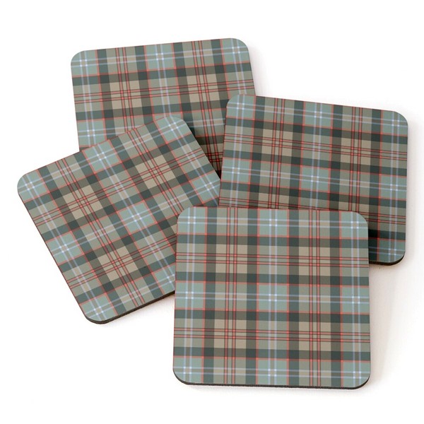 Lochaber District tartan beverage coasters