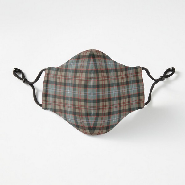 Lochaber District tartan fitted face mask