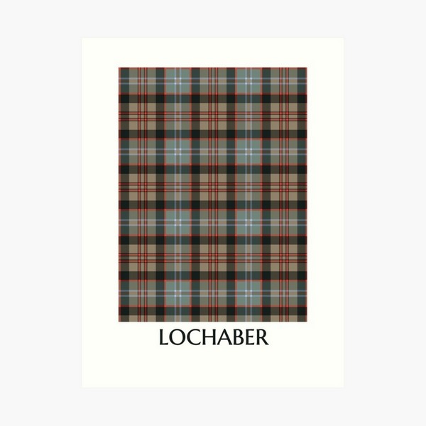 Lochaber District tartan art print