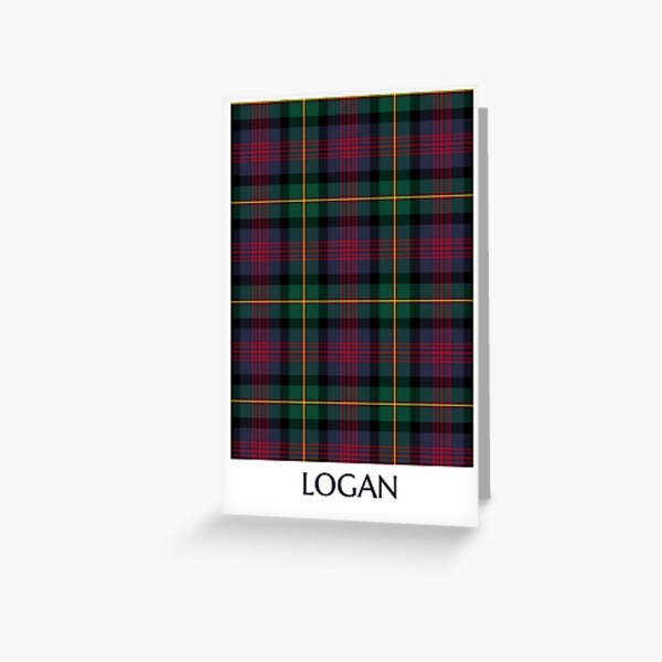 Logan tartan greeting card