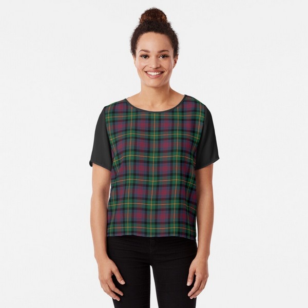 Logan tartan chiffon top