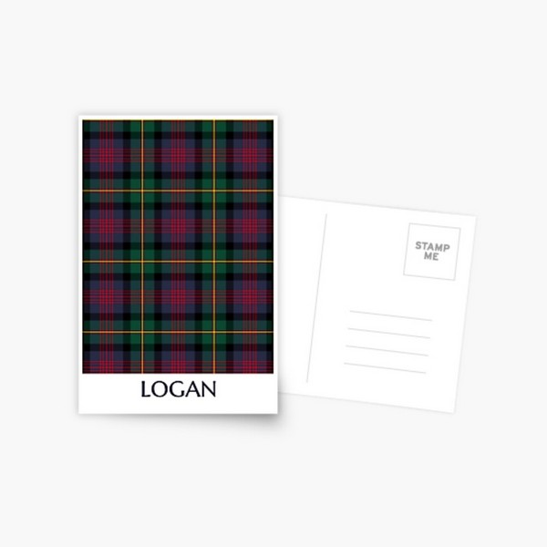 Logan tartan postcard