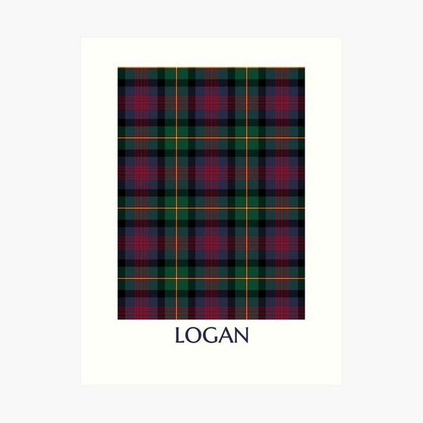 Logan tartan art print