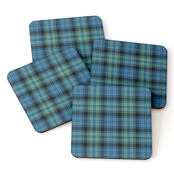 Lorne District tartan beverage coasters