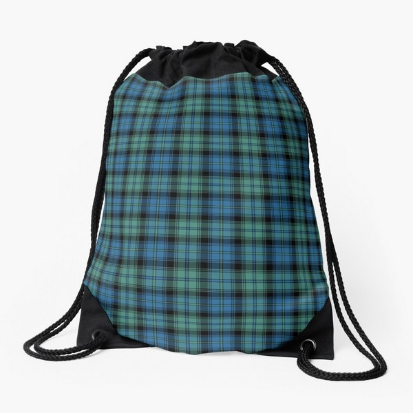 Lorne District tartan drawstring bag