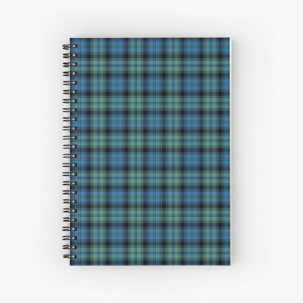 Lorne District tartan spiral notebook