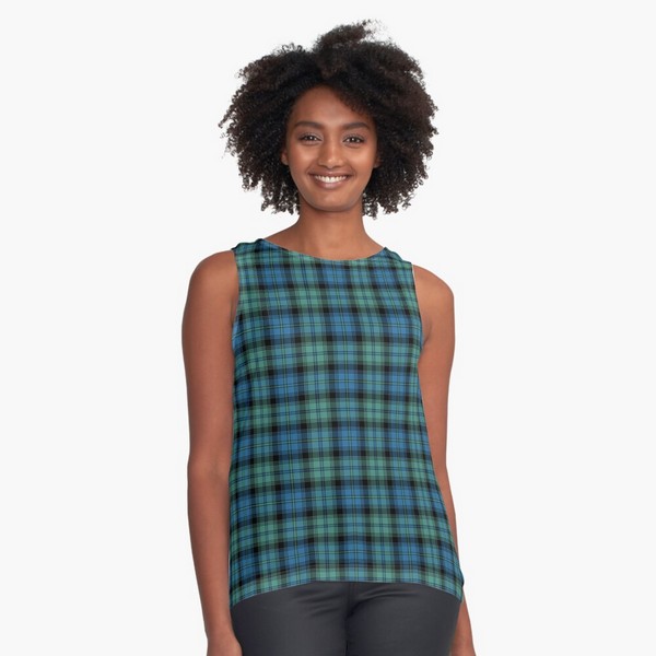 Lorne District tartan sleeveless top