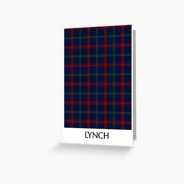 Lynch tartan greeting card