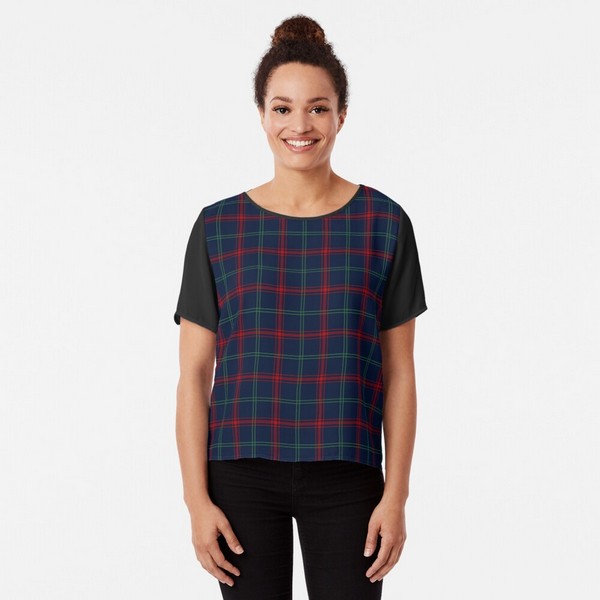 Lynch tartan chiffon top