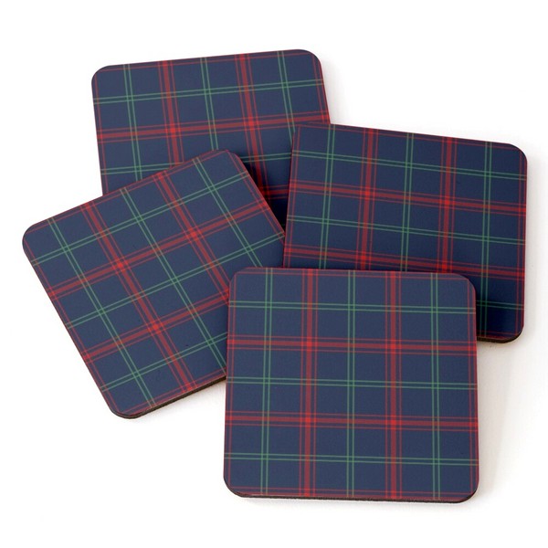 Lynch tartan beverage coasters