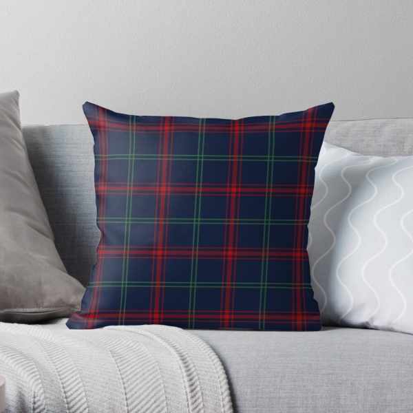 Lynch tartan throw pillow