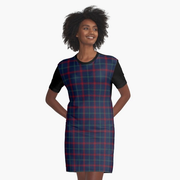 Lynch tartan tee shirt dress