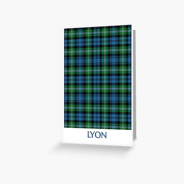 Lyon tartan greeting card