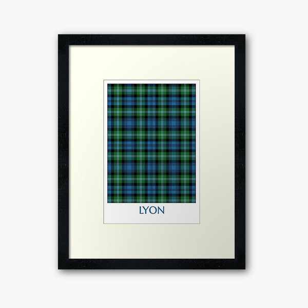 Lyon tartan framed print