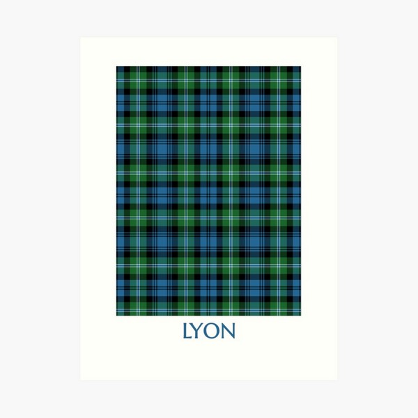 Lyon tartan art print