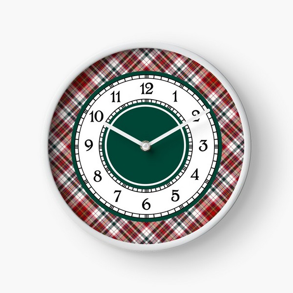 MacAlister tartan wall clock