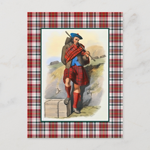 MacAlister tartan postcard