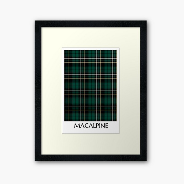 MacAlpine tartan framed print