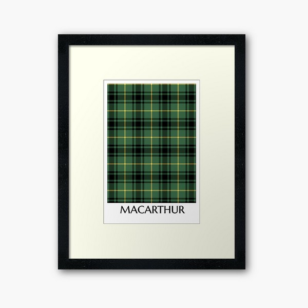 MacArthur tartan framed print