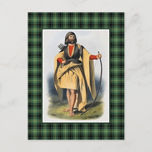 MacArthur tartan postcard