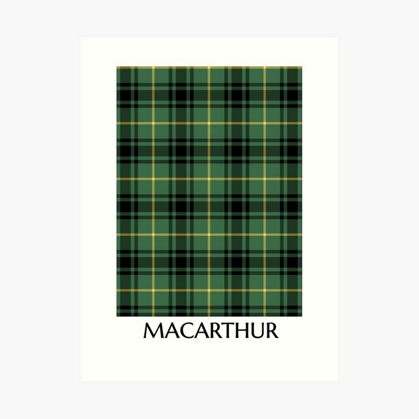 MacArthur tartan art print