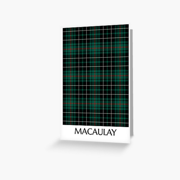 MacAulay Hunting tartan greeting card