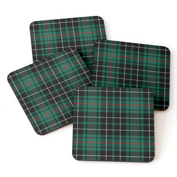 MacAulay Hunting tartan beverage coasters