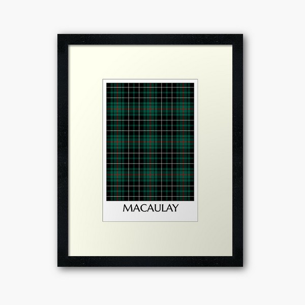 MacAulay Hunting tartan framed print