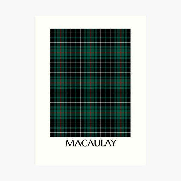 MacAulay Hunting tartan art print