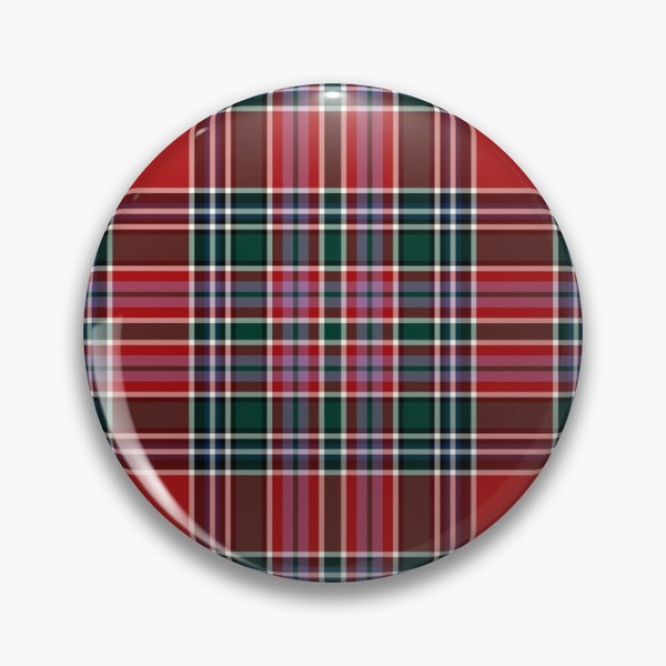 MacBean tartan pinback button