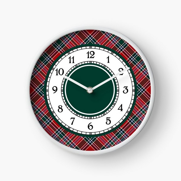 MacBean tartan wall clock