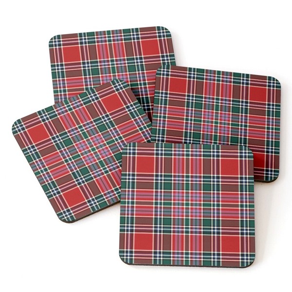 MacBean tartan beverage coasters