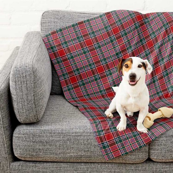 MacBean tartan pet blanket