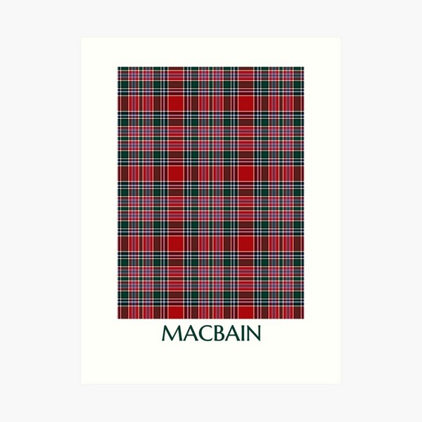 MacBean tartan art print