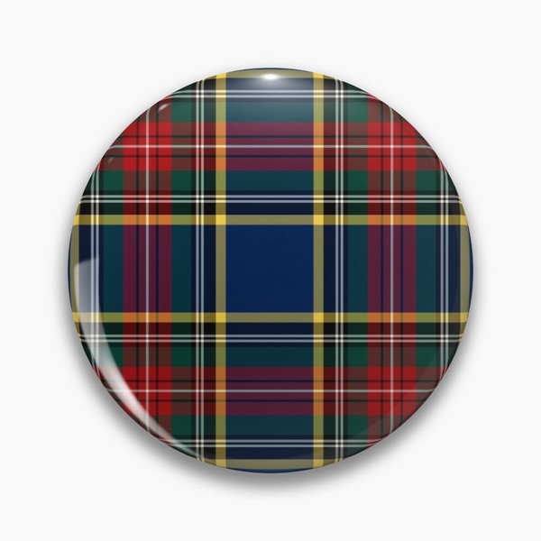 MacBeth tartan pinback button