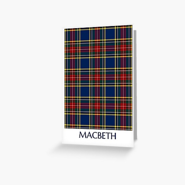 MacBeth tartan greeting card