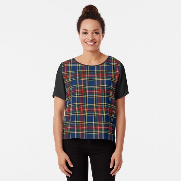 MacBeth tartan chiffon top