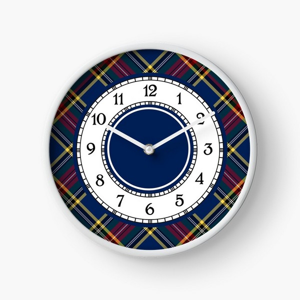 MacBeth tartan wall clock