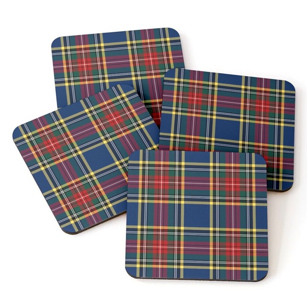 MacBeth tartan beverage coasters