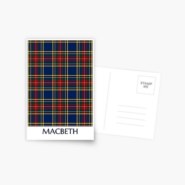 MacBeth tartan postcard