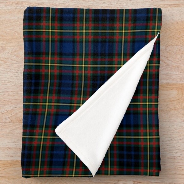 MacClellan tartan fleece throw blanket