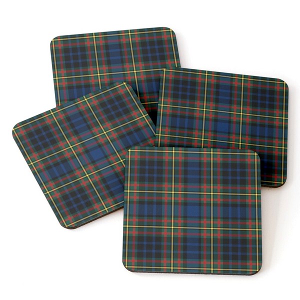 MacClellan tartan beverage coasters