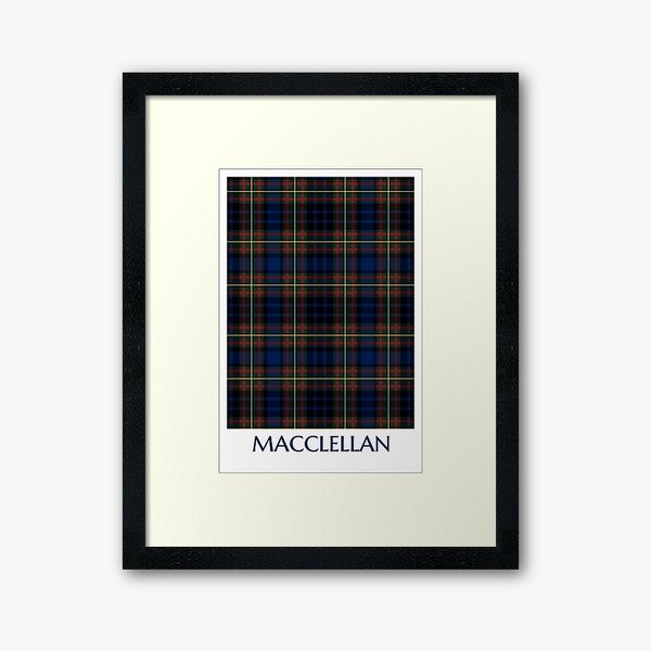 MacClellan tartan framed print