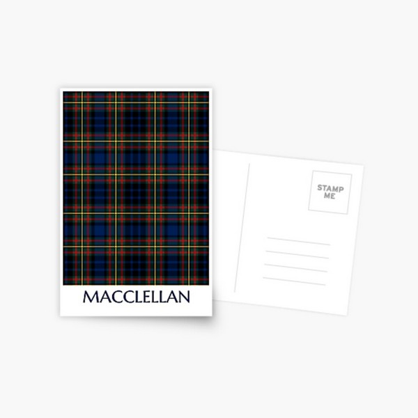 MacClellan tartan postcard