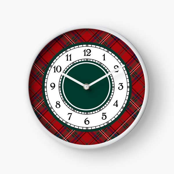 MacClure tartan wall clock